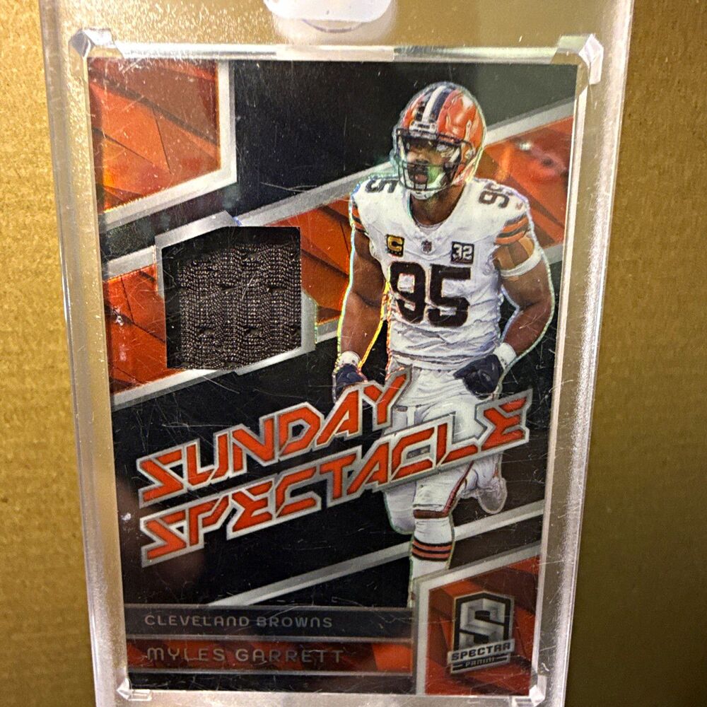 2024 Panini Spectra Myles Garrett Sunday Spectacle Prizm MEM #SS-MGT /99